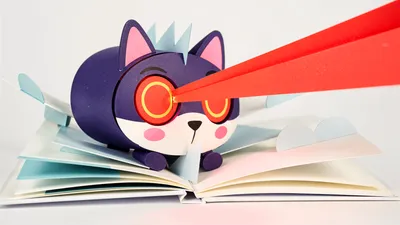 Epic Purple Wallpaper Animals Wallpaper 4K 4608x2592 Purple, Cartoon, Cat, With, Glowing, Red, Laser, Eyes, Firing, Beams, While, Perched, White, Ultrawide, 4k