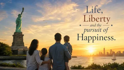 Family Gazes Statue Liberty Sunset Nature Wallpaper 4K 3840x2160 4k, Ultra, Hd, Pc, Desktop, Wallpaper, A, Family, Gazes, Statue, Liberty, Sunset, Gray, White, Ultrawide
