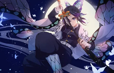 Shinobu Kochou Anime Space Wallpaper 4K 2000x1285 Hd, Desktop, Wallpaper:, Featuring, Shinobu, Kochou, From, The, Anime, Demon, Slayer, Kimetsu, Black, Ultrawide, Full HD