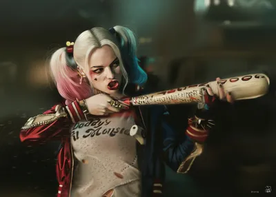 Margot Robbie Harley Abstract Wallpaper 4K 3200x2286 Hd, Desktop, Wallpaper, Of, Margot, Robbie, As, Harley, Quinn, Suicide, Squad, Featuring, Gray, Landscape, QHD