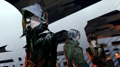 Calm Tokyo Wallpaper Abstract Wallpaper 4K 2560x1440 Hd, Wallpaper, Of, Tokyo, Ghoul, Featuring, Characters, Ken, Kaneki, Nishiki, Nishio, Renji, White, Gray, Ultrawide, QHD