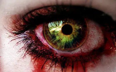 Moody Close Wallpaper Black/Dark Wallpaper 4K 1920x1200 A, Striking, Close-up, Of, Zombie's, Eye, Featuring, Zombie, 039, Vivid, Green, Irises, White, Ultrawide, Full HD
