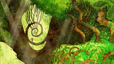 Artistic Secret Kells Nature Wallpaper 4K 1920x1080 Hd, Desktop, Wallpaper, Featuring, An, Artistic, Scene, From, Secret, Kells, Stylized, Trees, Gray, Brown, Ultrawide, Full HD