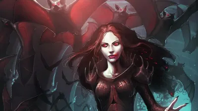 Calm Dark Wallpaper Black/Dark Wallpaper 4K 1920x1080 Dark, Vampire, With, Glowing, Red, Eyes, And, Flowing, Hair, Stands, Amidst, Ominous, Brown, Ultrawide, Full HD