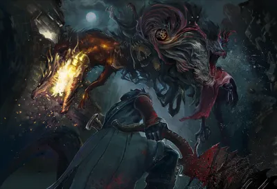 Sleek Dark Wallpaper Games Wallpaper 4K 2200x1500 Hd, Pc, Desktop, Wallpaper, Featuring, A, Dark, Warrior, Battling, Monstrous, Creatures, Bloodborne-inspired, Black, Landscape, Full HD