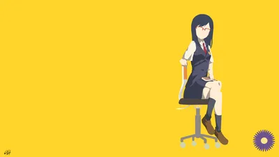 Moody Minimalist Wallpaper Minimal Wallpaper 4K 3840x2160 Minimalist, 4k, Ultra, Hd, Anime, Wallpaper, Featuring, Chiriko, Tsurumi, Anohana, Seated, Chair, Yellow, Ultrawide
