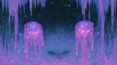 Epic Dark Wallpaper Space Wallpaper 4K 2944x1648 Dark, Surreal, Face, With, Purple, Galaxy-like, Tears, Dripping, Hollow, Eyes, Into, Misty, Gray, Ultrawide, QHD