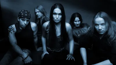 Bold Blue Wallpaper Abstract Wallpaper 4K 1920x1080 Hd, Blue-tinted, Desktop, Wallpaper:, Showing, Five, Stern, Symphonic, Metal, Musicians, Female, Lead, Gray, Brown, White, Ultrawide, Full HD