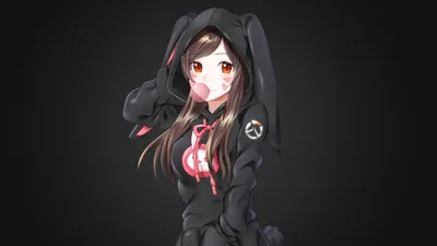 Vibrant Overwatch Wallpaper Black/Dark Wallpaper 4K 3840x2160 Hd, Desktop, Wallpaper, Featuring, D.va, From, Overwatch, With, Brown, Hair, Eyes, Black, White, Ultrawide, 4k