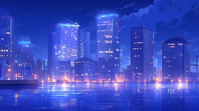 Dreamy Futuristic Wallpaper World Wallpaper 4K 2912x1632 Futuristic, City, Skyline, At, Night, With, Glowing, Lights, Reflecting, Water, Desktop, Red, Brown, Ultrawide, QHD