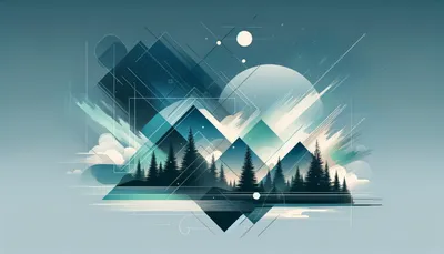 Moody Abstract Wallpaper Abstract Wallpaper 4K 3584x2048 Abstract, Geometric, Mountain, Scenery, Hd, Wallpaper, With, Pine, Trees, Soft, Pastel, Colors, Gray, Green, Ultrawide, QHD