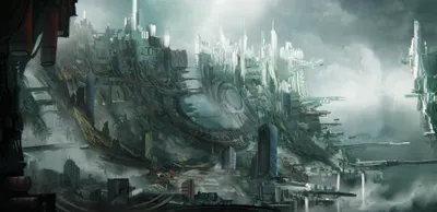Sprawling Sci Cityscape Futuristic Structures World Wallpaper 4K 4000x1937 Hd, Pc, Desktop, Wallpaper, Showcasing, A, Sprawling, Sci-fi, Cityscape, Futuristic, Structures, Misty, White, Gray, Ultrawide, 4k
