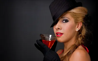 Woman Black Gloves Black/Dark Wallpaper 4K 1920x1200 Hd, Desktop, Wallpaper, Featuring, A, Beautiful, Woman, In, Black, Gloves, Hat, Holding, Orange, Purple, Gray, Ultrawide, Full HD