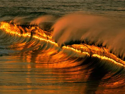 Epic Golden Wallpaper Nature Wallpaper 4K 1600x1200 A, Stunning, Hd, Desktop, Wallpaper, Showcasing, Golden, Wave, Ocean, Capturing, Beauty, Nature, Brown, Landscape