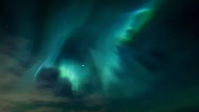 Dreamy Space Wallpaper Space Wallpaper 4K 2048x1152 Space, Hd, Pc, Desktop, Wallpaper, And, Background, Teal-green, Aurora-like, Nebula, Faint, Stars, Brown, Ultrawide, Full HD