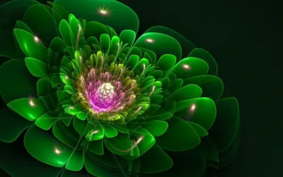Calm Vibrant Wallpaper Black/Dark Wallpaper 4K 2560x1600 Vibrant, Psychedelic, Fractal, With, Glowing, Green, And, Purple, Petals, Forms, Abstract, Trippy, Red, Brown, Ultrawide, QHD