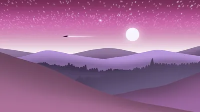 Bold Minimalist Wallpaper Space Wallpaper 4K 5120x2880 Minimalist, Artistic, Landscape, In, 4k, Ultra, Hd, Layered, Purple, Hills, Under, Starry, Gray, Pink, Ultrawide