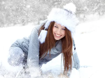Golden Woman Wallpaper Nature Wallpaper 4K 3744x2812 Beautiful, Woman, In, A, Furry, Hat, Enjoys, Snowy, Winter, Outdoors, Captured, Vibrant, White, Landscape, QHD