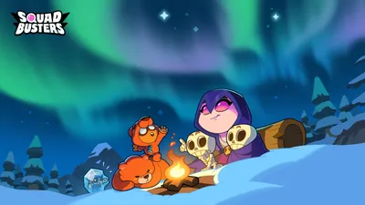 Misty Squad Wallpaper Nature Wallpaper 4K 3414x1920 Hd, Desktop, Wallpaper, Of, Squad, Busters!, Featuring, Cartoon, Characters, Clustered, Around, Campfire, Pink, Gray, Ultrawide, QHD