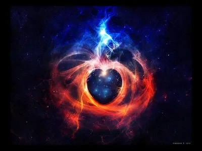 Sci Depicting Glowing Fiery Space Wallpaper 4K 1600x1200 Hd, Sci‑fi, Desktop, Wallpaper, Depicting, A, Glowing, Fiery, Heart-shaped, Nebula, Emitting, Blue, Brown, Red, Pink, Landscape