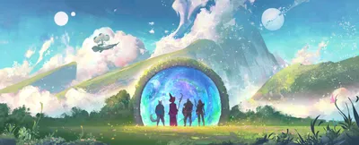 Epic Vivid Wallpaper Fantasy Wallpaper 4K 3000x1218 Hd, Desktop, Wallpaper, Featuring, A, Vivid, Fantasy, Scene, Glowing, Portal, Surrounded, Vibrant, Gray, Green, White, Ultrawide, QHD