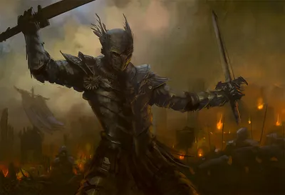 Fantasy Warrior Detailed Fantasy Wallpaper 4K 1920x1309 Hd, Desktop, Wallpaper, Featuring, A, Fantasy, Warrior, In, Detailed, Armor, Wielding, Sword, Gray, Landscape, Full HD