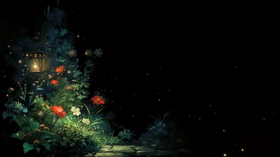 Serene Dark Wallpaper Black/Dark Wallpaper 4K 2912x1632 Dark, Aesthetic, Anime, Ai-art, 2k, Quad, Hd, Pc, Desktop, Glowing, Lantern, Beside, Brown, Black, Ultrawide, QHD