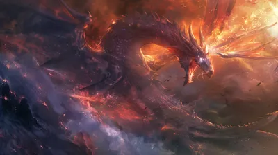 Radiant Artistic Wallpaper Fantasy Wallpaper 4K 2912x1632 Hd, Desktop, Wallpaper, Featuring, An, Artistic, Depiction, Of, Majestic, Fiery, Dragon, Dynamic, Brown, Ultrawide, QHD