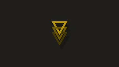 Minimalist Geometric Design Three Black/Dark Wallpaper 4K 3840x2160 Minimalist, Geometric, Design, Of, Three, Stacked, Yellow, Triangles, Shadow, Dark, Crafted, Ultra, Black, Ultrawide, 4k