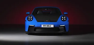 Vivid Front Wallpaper Cars Wallpaper 4K 3324x1594 Front, View, Of, A, Blue, Porsche, 911, Supercar, 999, Wrld, License, Plate, Black, Ultrawide, QHD