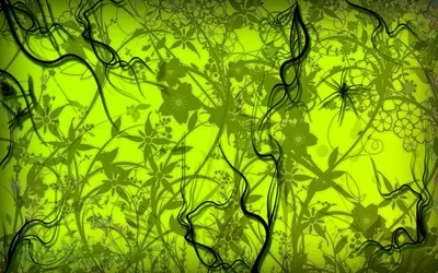 Definition Abstract Artistic Black Floral Black/Dark Wallpaper 4K 1920x1200 A, High-definition, Abstract, Artistic, Wallpaper, Featuring, Intricate, Black, Floral, Designs, Green, Highlights, Yellow, Ultrawide, Full HD