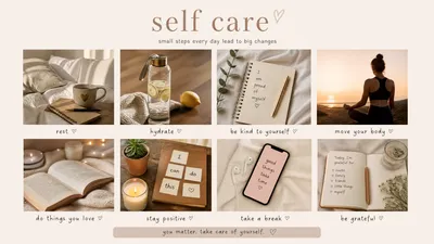Self Care Warm Collage Cozy Nature Wallpaper 4K 3840x2160 Self-care, 4k, Ultra, Hd, Pc, Desktop, Wallpaper, And, Warm, Collage, Cozy, Bed, White, Ultrawide