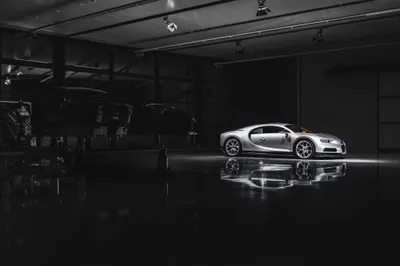 Golden Silver Wallpaper Cars Wallpaper 4K 4096x2733 Silver, Bugatti, Chiron, Sports, Vehicle, In, A, Dim, Garage, Reflected, Glossy, Floor, White, Gray, Landscape, 4k