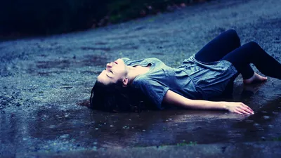 Woman Lies Wet Abstract Wallpaper 4K 1920x1080 Beautiful, Woman, Lies, On, Wet, Ground, Eyes, Closed, Serene, Expression, Captured, High, Brown, Gray, Ultrawide, Full HD
