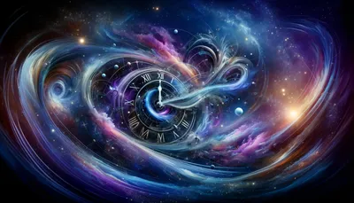 Artistic Representation Time Space Swirling Space Wallpaper 4K 3584x2048 Hd, Desktop, Wallpaper, Featuring, An, Artistic, Representation, Of, Time, Space, Swirling, Galaxy, Brown, Gray, Ultrawide, QHD