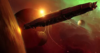 Sci Depicting Spaceship Space Wallpaper 4K 3643x1920 Hd, Sci-fi, Desktop, Wallpaper, Depicting, A, Spaceship, Navigating, Through, Vibrant, Space, Scene, Brown, Ultrawide, QHD