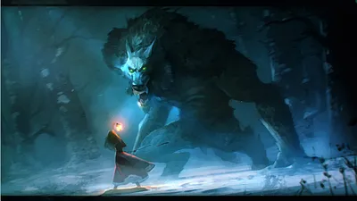 Dark Depicting Dramatic Encounter Between Black/Dark Wallpaper 4K 1920x1080 A, Dark, Hd, Desktop, Wallpaper, Depicting, Dramatic, Encounter, Between, Small, Figure, Giant, Brown, Ultrawide, Full HD