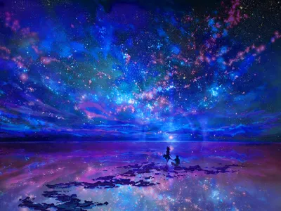 Epic Fantasy Wallpaper Nature Wallpaper 4K 1600x1200 An, Hd, Fantasy, Landscape, Wallpaper, Showing, A, Vibrant, Star-filled, Night, Sky, Shades, Brown