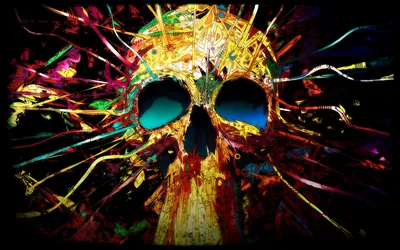 Vividly Colorful Dark Artistic Abstract Wallpaper 4K 2880x1800 Hd, Desktop, Wallpaper, Featuring, A, Vividly, Colorful, And, Dark, Artistic, Representation, Skull, Black, Ultrawide, QHD