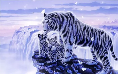 Bright Fantasy Wallpaper Nature Wallpaper 4K 1920x1200 A, Fantasy, Hd, Wallpaper, Featuring, White, Tiger, Baby, Cubs, Snowy, Landscape, Majestic, Ultrawide, Full HD