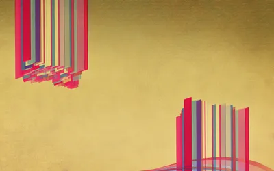 Minimalist Glitch Art Minimal Wallpaper 4K 1920x1200 Minimalist, Glitch, Art, With, Vertical, Multicolored, Bars, Against, Muted, Yellow, Designed, Desktop, Gray, Pink, Ultrawide, Full HD