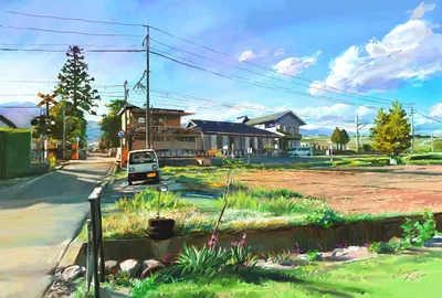 Vibrant Artistic Painting Nature Wallpaper 4K 1920x1299 A, Vibrant, Artistic, Painting, Of, Street, In, Kyoto, Japan, Featuring, Tree, Car, Gray, Pink, Landscape, Full HD