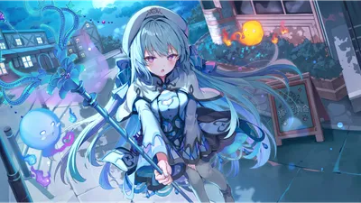 Anime 2400x1350 Abstract Abstract Wallpaper 4K 2400x1350 Anime, 2400x1350, Blue, White, Ultrawide, Full HD