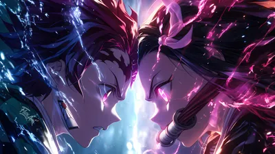 Vibrant Dynamic Wallpaper Abstract Wallpaper 4K 3840x2160 A, Dynamic, 4k, Ultra, Hd, Wallpaper, Featuring, Tanjiro, Kamado, Nezuko, Demon, Slayer, White, Ultrawide