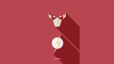 Minimalist Comics Flash Minimal Wallpaper 4K 3840x2160 Minimalist, Dc, Comics, Flash, Design, With, A, Stylized, Mask, Lightning, Bolt, Emblem, Red, Brown, Ultrawide, 4k