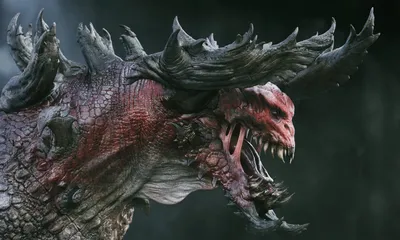Dark Terrifying Demon Massive Black/Dark Wallpaper 4K 1920x1152 Hd, Pc, Desktop, Wallpaper, Featuring, A, Dark, Terrifying, Demon, Massive, Twisted, Horns, Gray, Ultrawide, Full HD