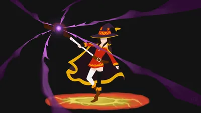 Minimalist Megumin Konosuba Casting Spell Minimal Wallpaper 4K 1920x1080 Minimalist, Hd, Pc, Desktop, Wallpaper, Featuring, Megumin, From, Konosuba, Casting, Spell, Styled, Black, Ultrawide, Full HD