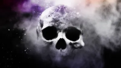 Bright Mystic Wallpaper Black/Dark Wallpaper 4K 1920x1080 A, Mystic, Dark, Skull, Emerges, From, Swirling, Smoke, Set, Against, Dramatic, Backdrop, Black, Ultrawide, Full HD