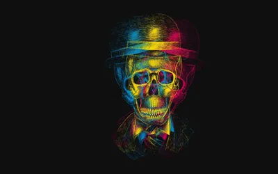 Dark Dark Wallpaper Black/Dark Wallpaper 4K 1920x1200 Hd, Desktop, Wallpaper, Featuring, A, Dark, Multicolored, Skull, Wearing, Hat, Suit, Set, Pink, Purple, Brown, Ultrawide, Full HD