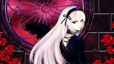 Gothic Anime Suigintou Abstract Wallpaper 4K 1920x1080 A, Gothic, Anime, Wallpaper, Featuring, Suigintou, From, Rozen, Maiden, Showcasing, Her, Long, White, Ultrawide, Full HD